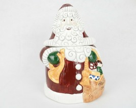 Santa Claus Porcelain Cookie Jar, 1996 Collectible, The Cellar Santa Series - £26.85 GBP