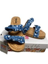 Muk Luks Denim Sandals Size 9 New in Box - $37.99