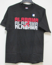 NCAA Alabama Crimson Tide Screen Printed T Shirt Black Adult Size Medium - $19.99