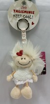 NICI Angel Doll White Hair Dress Beanbag Key Ring 3 inches 7 cm - £11.94 GBP