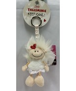 NICI Angel Doll White Hair Dress Beanbag Key Ring 3 inches 7 cm - £12.06 GBP