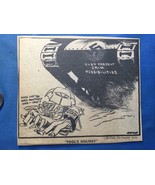 World War 2 WW2 Comic Sketch ORIGINAL From newsprint - WAR OVER - $20.25 CAD