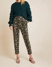 New Anthropologie Amadi Green Floral Camo Elastic Waist Taper Pants XS S M - £39.81 GBP