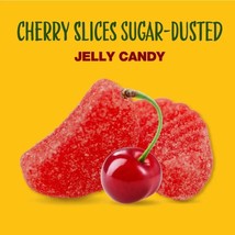 Cherry Jelly Slices Candy, 2 Pound Bag, Sugar Dusted, Gluten Free - $442.69 MXN