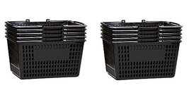 Shopping Basket (Set of 5) Durable Black Plastic with Metal Handles (2-(... - £78.69 GBP