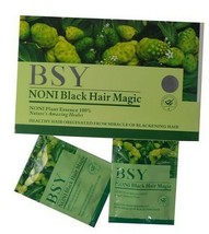 BSY NONI BLACK HAIR Magic Color Dye Shampoo hair nutrition - 2 x 20 Pieces - £39.78 GBP