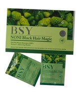 BSY NONI BLACK HAIR Magic Color Dye Shampoo hair nutrition - 2 x 20 Pieces - $69.15 CAD