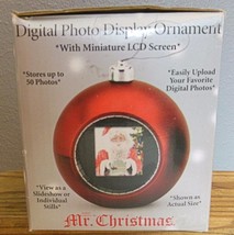 Digital Photo Display Ornament Mr Christmas Red Still in Box Complete 3&quot; - £12.69 GBP