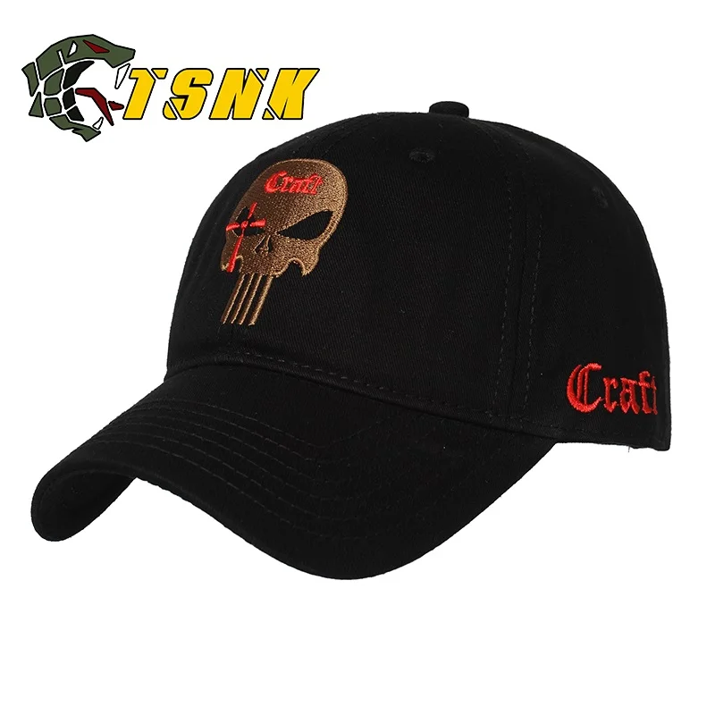 TSNK Men Women  Embroidered Amercian Punisher SEAL Team Cotton Running Hat - £14.93 GBP+