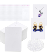 400 Pcs White Earring Cards Packaging Supplies Kit Earring Display Holde... - £12.49 GBP