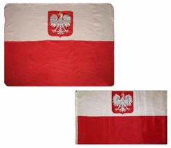 Trade Winds Wholesale Combo Lot Poland Eagle Country 50&quot;x60&quot; Fleece Blanket &amp; Po - $18.88