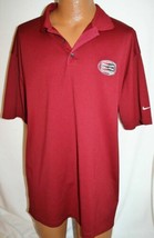 Champion Aerospace Nike Fit Dry Golf Polo Red Shirt 2XL Airplane Spark Plugs - £39.56 GBP