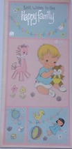 Vintage For Get Me Not Best Wishes To The Happy Family Baby Card  - £2.30 GBP