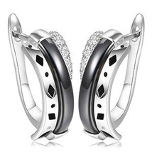 Stud Earrings Women Fashion Wedding Cute Creative Jewelry Healthy Ceramic U Shap - £18.91 GBP