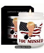Donald Trump Candle “YOU MISSED” -5.3 OZ Soybean- Lavender Scent - White... - $441.14 MXN