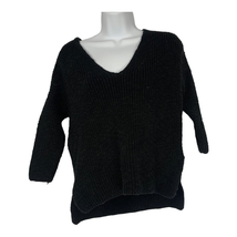 Express Women&#39;s Black Knitted Cage Back V-Neck Sweater Size XS - £18.62 GBP