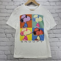 Peanuts Snoopy Sunglasses Joe Cool Short Sleeve T-Shirt Shirt Rainbow Me... - £15.56 GBP