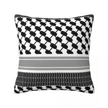 Palestinian Black and White Keffiyeh Pillow Cover Soft Pillowcase Cushio... - $14.84+