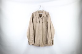 Vintage Levis Mens XL Faded Stonewash Double Pocket Button Shirt Jacket Beige - £46.48 GBP