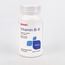 GNC Vitamin B6 B 6 100mg 100 Vegetarian Tablets BB05/24 - $11.60