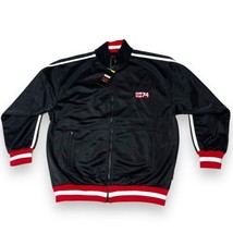 NOS Vintage Men Athletic Windbreaker Jacket XL ,Black Red Koman 74 Logo ... - £31.73 GBP