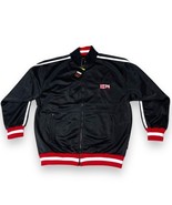 NOS Vintage Men Athletic Windbreaker Jacket XL ,Black Red Koman 74 Logo ... - £31.61 GBP