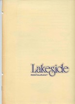 Lakeside Restaurant Luncheon Menu Santa Ana California 1970&#39;s - $33.23