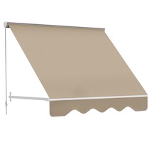 Outsunny 6ft Manual Retractable Window Awning: Patio Sun Protection - $136.99