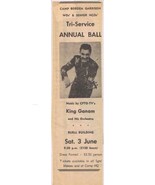 Vintage Print Ad 1950 Camp Borden Tri-Service Annual Ball King Ganam 2.5... - £5.66 GBP