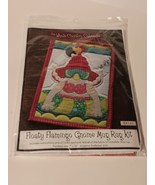 Floating Flamingo Gnome Mug Rug Kit  The Whole Country Caboodle 2001 New  - $18.68