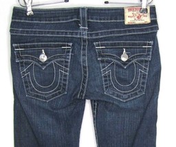 True Religion Billy Jeans Blue Denim Pants Flap Pocket Women&#39;s Size 27 30x33 - £25.89 GBP
