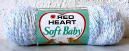 Vintage Red Heart Soft Baby Acrylic/Nylon Ombre Yarn-1 Skein White Twinkle 8001 - £14.97 GBP