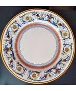 Deruta Ricco Italy Salad Plate Blue Gold Burnt Orange Ceramico Nova Deruta - €24,76 EUR