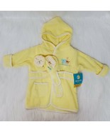 Spasilk 0-9 Months Baby Unisex Hooded Towel Robe Slipper Booties Yellow ... - $20.41 CAD