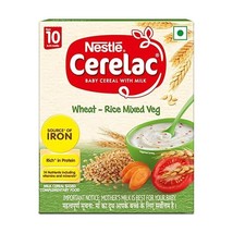 Nestlé Cerelac Baby Cereal with Milk, Wheat-Rice Mixed Veg from 10 Month... - £15.86 GBP