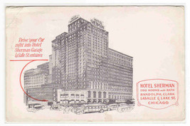 Hotel Sherman Chicago Illinois 1933 postcard - $5.94