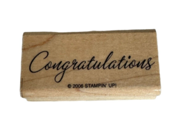 Stampin Up Rubber Stamp Congratulations Script Celebration Card Sentiment - £2.23 GBP