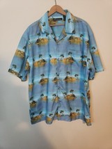 No Boundaries Hawaiian Button Up Short Sleeve Shirt XL Island Computer G... - £10.76 GBP