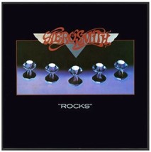 Aerosmith - Rocas Álbum Cubierta Inverse Enmarcado Vidrio Imagen ~ Nuevo - £21.38 GBP