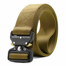 Fairwin Belt Military Style Tactical Webbing Riggers Belt Heavy Duty Quick Tan - £19.58 GBP