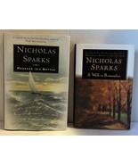 Nicholas Sparks hardcover Lot of 2 Message in a Bottle A Walk to Remember - $15.79