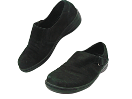 Dr Scholls Diana Loafers Shoes Black Suede Leather Double Air-Pillo Womens 7W  - £17.42 GBP