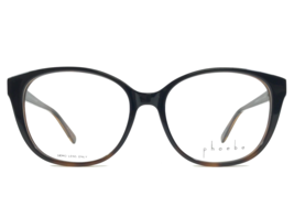 Phoebe Couture Brille Rahmen P327 BLK Schwarz Brown Cat Eye Full Rim 53-16-140 - £55.00 GBP