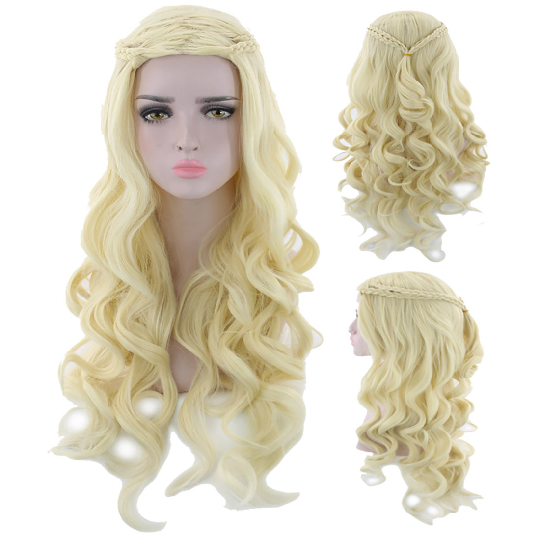 Fashion Cosplay Heat Resistant Hair Wigs Long Hair with Braids 26inches - $17.00