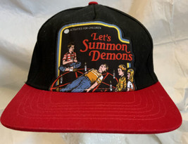 Steven Rhodes &quot;Let&#39;s Summon Demons&quot; Spencer&#39;s Black &amp; Red Snapback Hat Used - £19.77 GBP