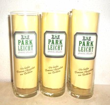 3 Park Brau Leicht Pirmasens German Beer Glasses - £11.82 GBP