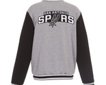 NBA  San Antonio Spurs Reversible Full Snap Fleece Jacket JHD Embroidere... - £105.93 GBP