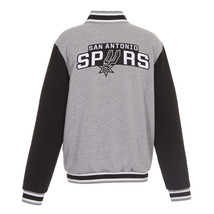 NBA  San Antonio Spurs Reversible Full Snap Fleece Jacket JHD Embroidered Logos  - £107.90 GBP