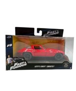 Fast &amp; Furious Letty&#39;s Red Chevy Corvette Die Cast Car Jada Toys 1:24 NI... - £12.43 GBP