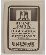 FRANK ZAPPA &amp; THE MOTHERS - VINTAGE ORIGINAL 1970&#39;s BACKSTAGE PASS NEW Y... - $30.00